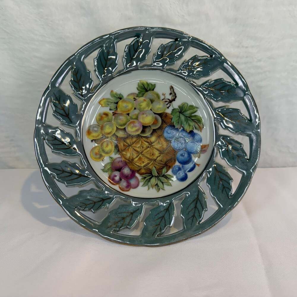 Vintage Royal Halsey Fine China Pedestal Plate/ Tidbit Plate Stand